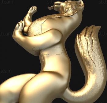 3D model Fox on its hind legs (STL)